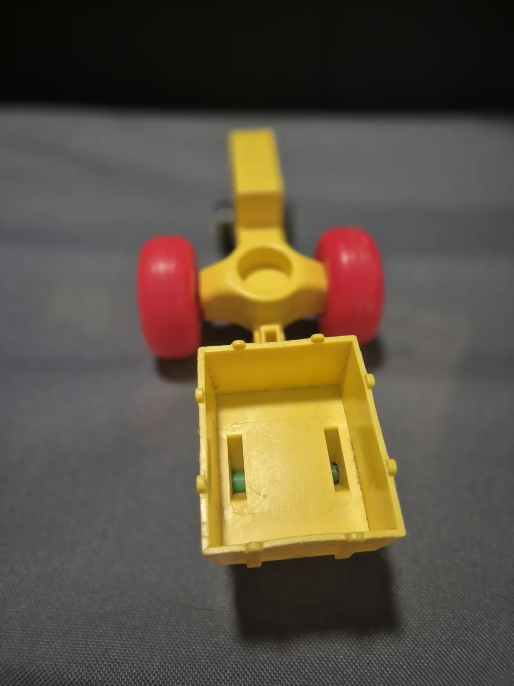 VTG Fisher Price Little People Yellow Farm Tractor Wagon